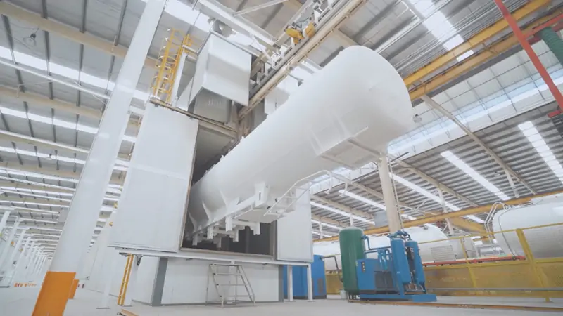 Oil tanker powder coating and painting