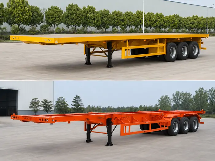 Skeleton Trailer vs Flatbed Trailer 4
