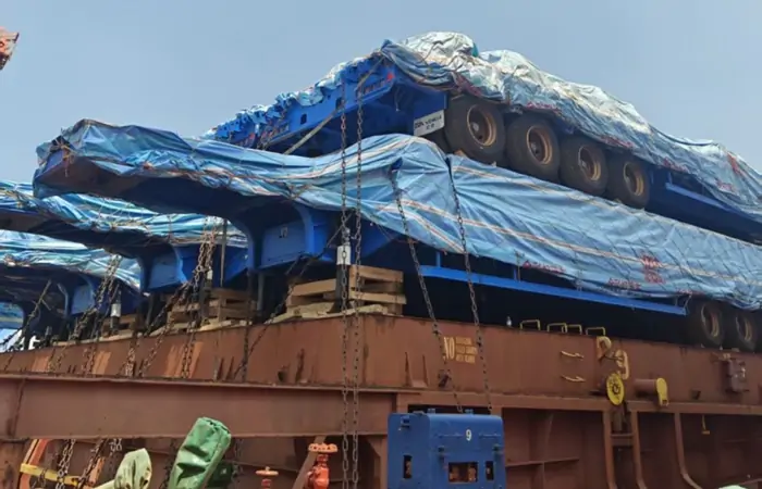 4 Axle Lowbed Semi Trailers Shipped To Zimbabwe 4