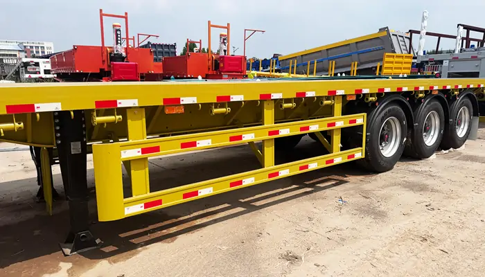 3 Axle Flatbed Semi Trailer 5