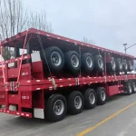 4 Axle Flatbed Semi Trailers Shipped To Tanzania 1