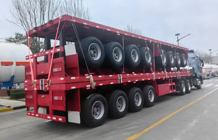 4 Axle Flatbed Semi Trailers Shipped To Tanzania 2