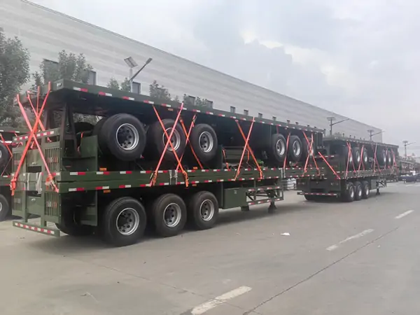 6 Flat Bed Semi Trailer Shipped To Ghana 1