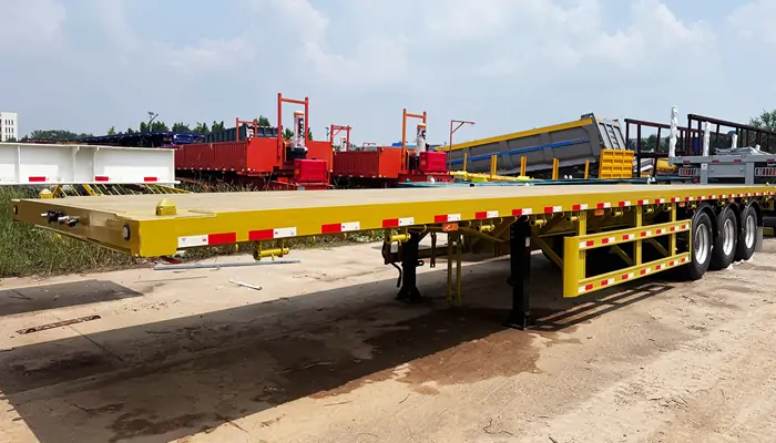 3 Axle Flatbed Semi Trailers Shipped To Rwanda