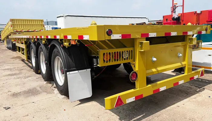 3 Axle Flatbed Semi Trailers Shipped To Rwanda 4