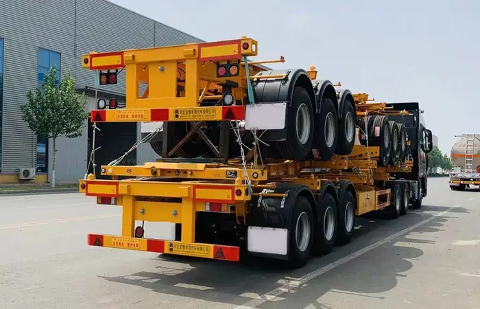 3 Axle Container Chassis Trailer Shipped To Tanzania