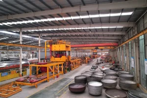 Pressing equipment for tanker trailer tanks